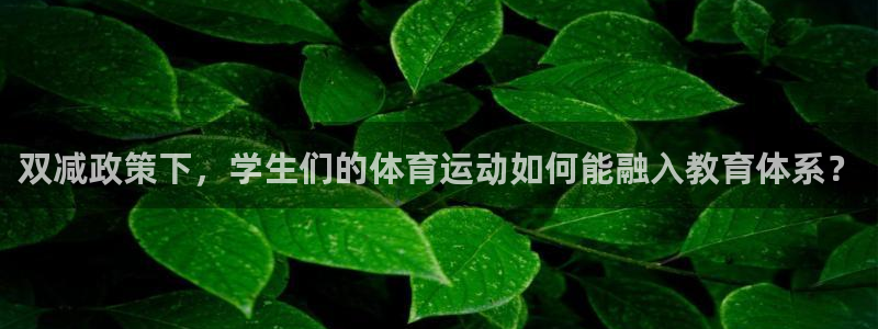 球宴体育下载：双减政策下，学生们的体育运动如何能融入教育体系？