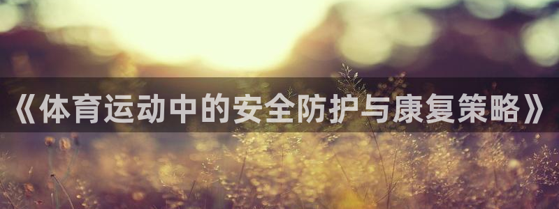 球宴体育app下载官网：《体育运动中的安全防护与康复策略》
